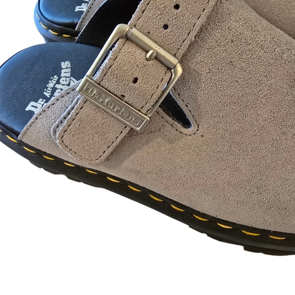 DR.MARTENS Zebzag Mule Gray Slip On Slides Leather - Picture 3 of 8